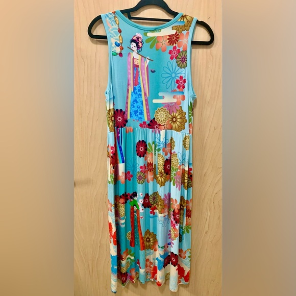 Johnny Was Kingyo Sleeveless Dress – Geisha Print – Size M - Picture 5 of 11